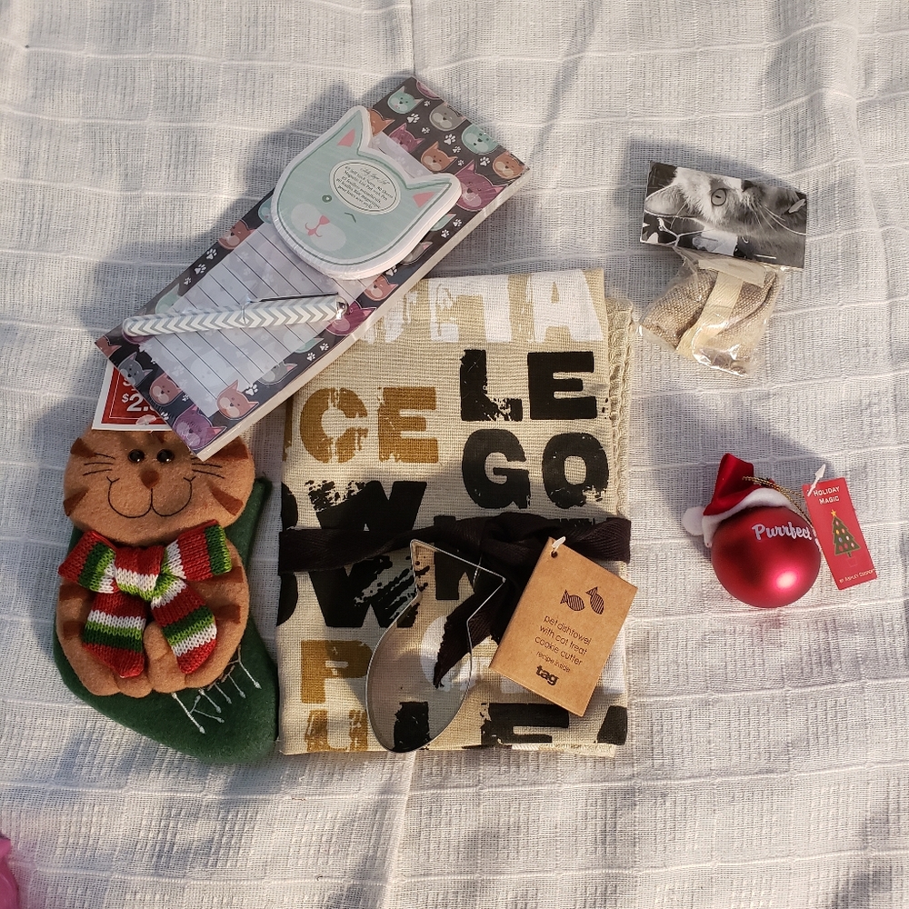 Tan cat Christmas gift pack